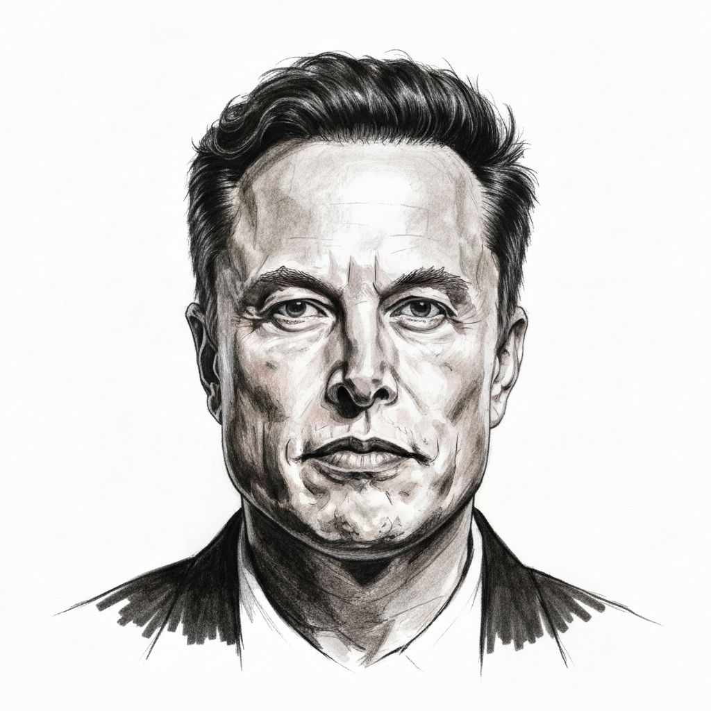 Portrait of Elon Musk