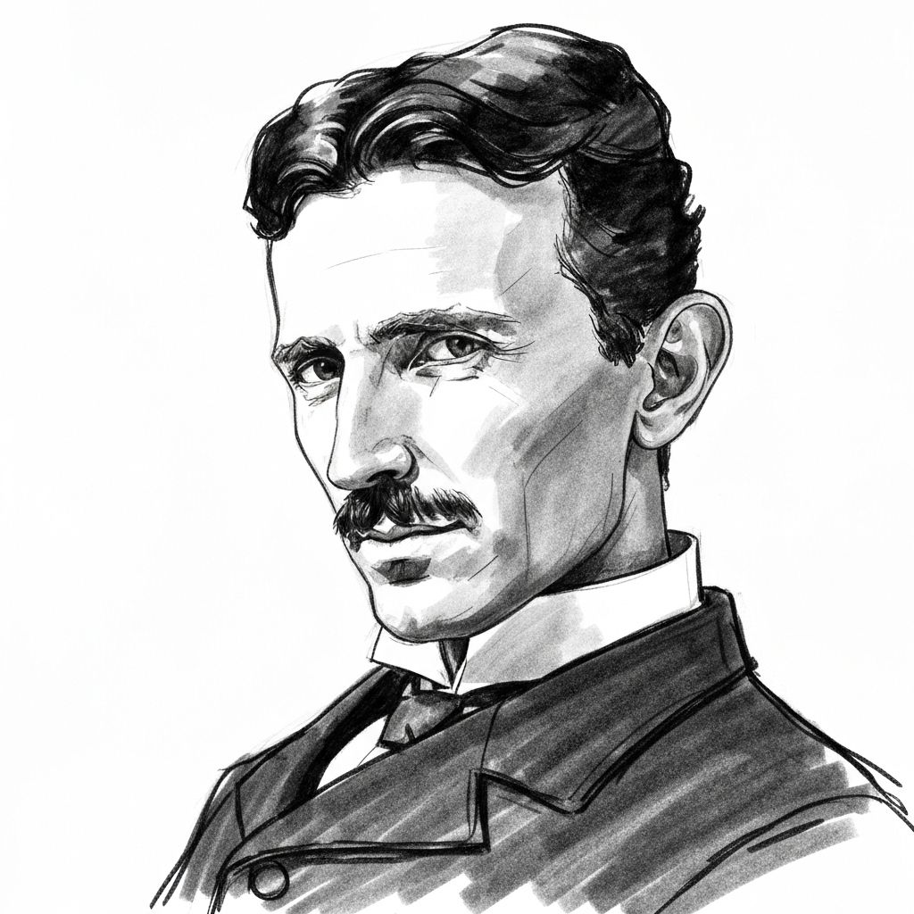 Portrait of Nikola Tesla